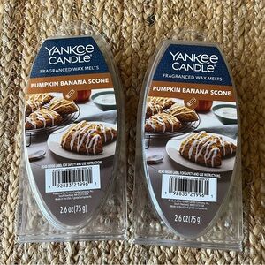 New Two Packs Yankee Candle Pumpkin Banana Scone Wax Melts